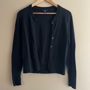 GAP Classic Black Cardigan Button Up Cotton Women's Sweater Size Small GUC #531
